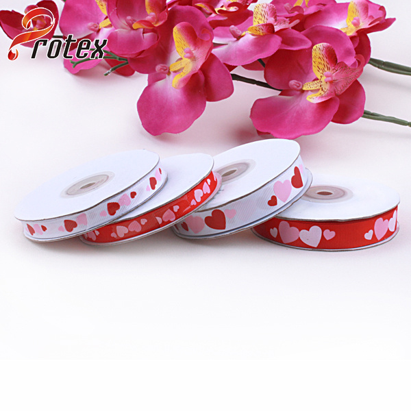 Heart Shape Printed Ribbon